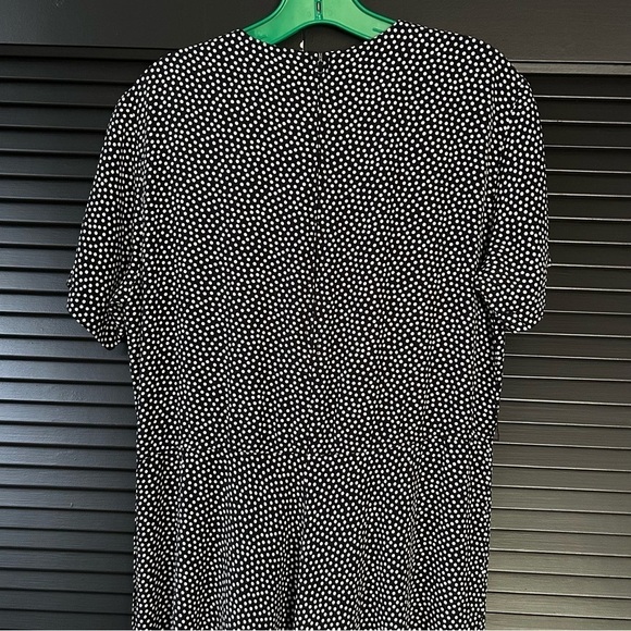Vintage 90’s RomCom Style Long and Loose Black and White Polka Dot Dress, Size 6 - Picture 12 of 14